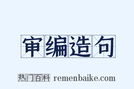 审编造句是什么意思的图片